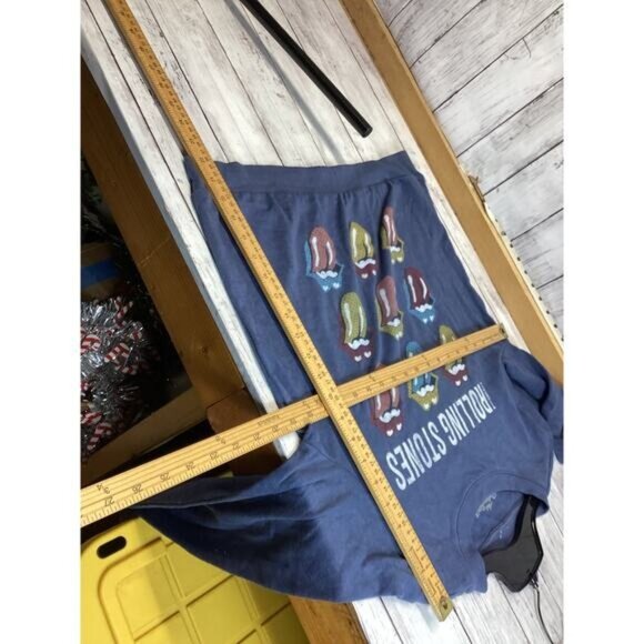acubi mermaidcore fairycore The Rolling Stones Sweater Blue Sweatshirt Small - Picture 3 of 4